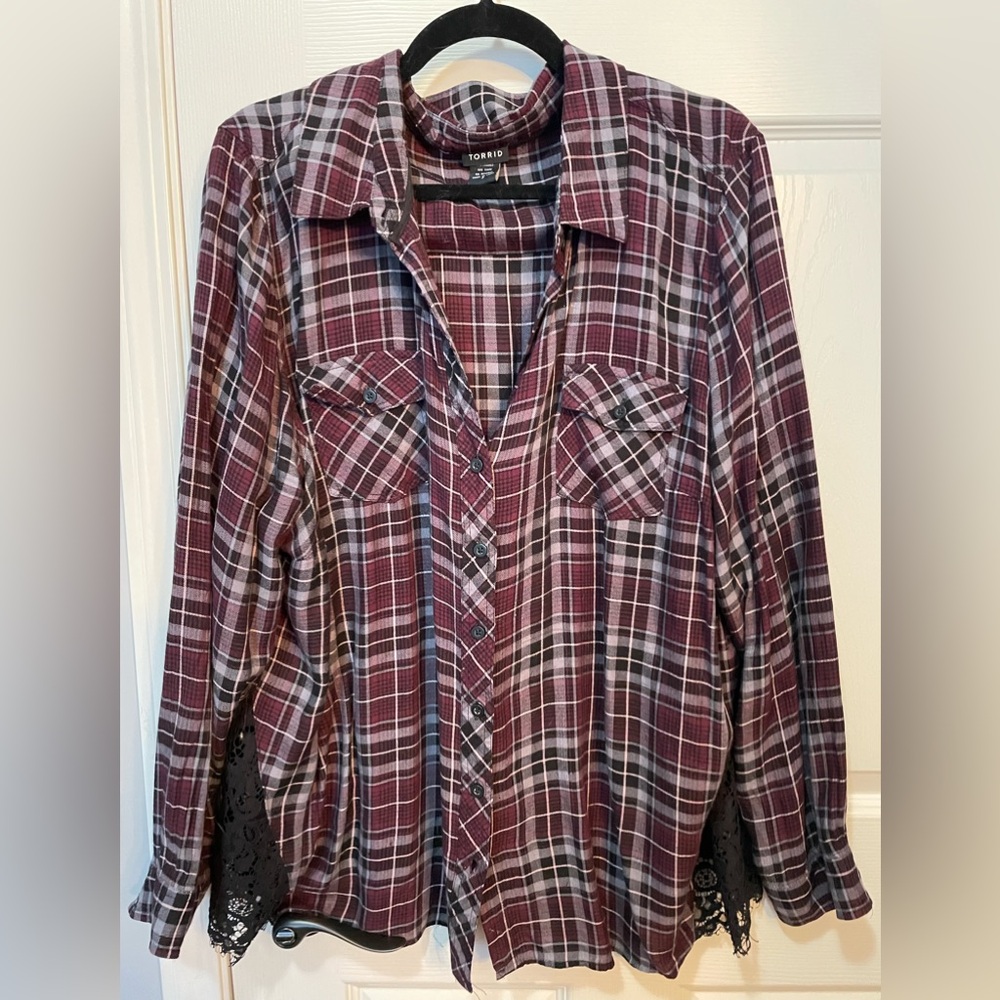 Torrid Plaid Shirt size 3